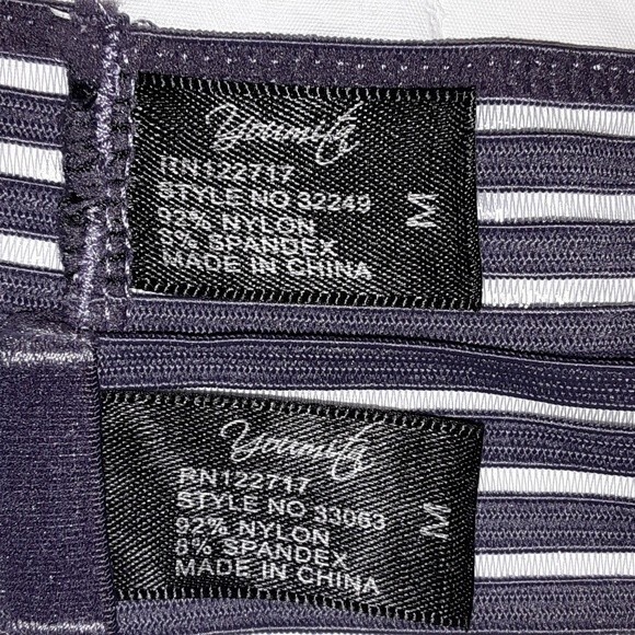 Youmita Medium Gray Ridge Semi-Sheer Bralette & Mesh Lace G String - Picture 12 of 13